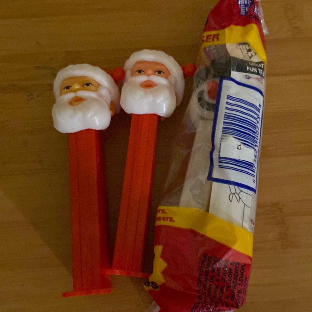 Vintage Christmas Pez Lot Of 3 Candy Dispensers